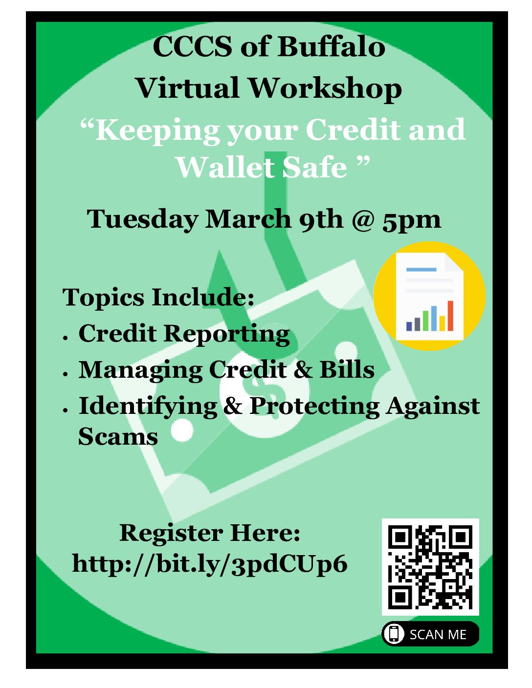 CCCS Announces Free Virtual Workshop on Keeping your Credit and Wallet Safe