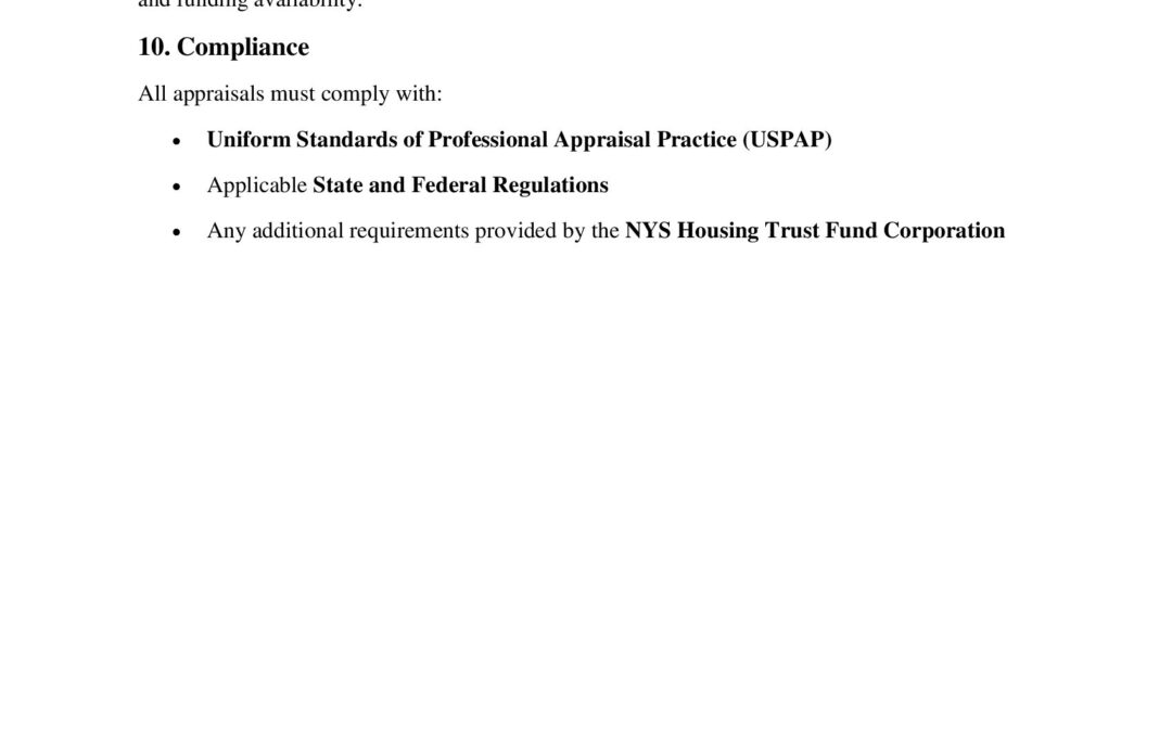 RFP Housing Rehabilitation Appraisal