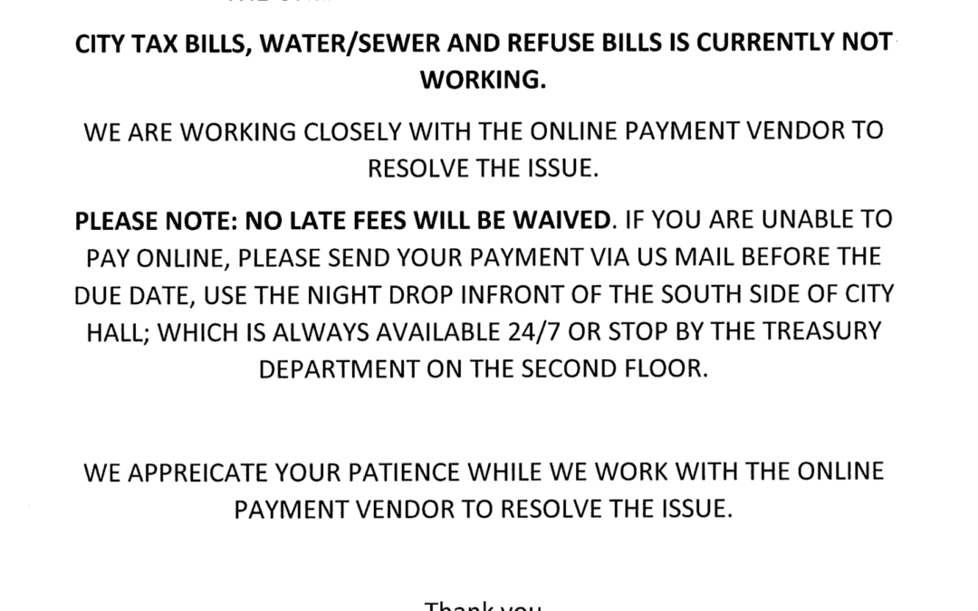 Online Payment System Temporarily Unavailable